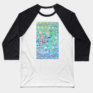 Art Deco Watercolor Patchwork Pattern 2 Baseball T-Shirt